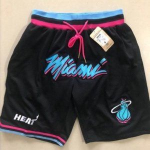 Men's Don Miami Heat Basketball City Shorts Black